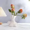 花瓶北欧の花瓶クリエイティブポートレートヒューマンヘッドフラワー装飾装飾樹脂ホームフラワーズアート装飾