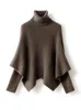 Kobiety swetry Turtleeck kaszmirowy dzianina pullover kobiety 2023 jesień zima marka miękkie wełniane topy luksusowe projektant Sweter