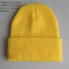 Berretti/berretto da cranio cappelli da maglia per maglieria per cranio inverno berretti per uomini per uomini donne arancione giallo nero nero scuro beige