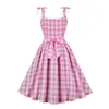 Casual Dresses Women's 1950s Rockabilly Dress Sleeveless Vintage Cocktail Checked Teen Striped For Women