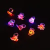 LED -licht Halloween Ring Gloeiende pompoen Ghost Skull Rings Halloween Party Decoratie voor thuiskinderen cadeau