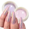 Glitter per unghie Solido in polvere Aurora specchio iridescente sirena cromata pigmento olografico strofining decorazioni artistiche della polvere manicure 230814