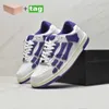 Designer con scarpe casual amri skel top sneaker in pelle bassa uomo donna scarpa ossea leggera bianca lilla lilla lime blu arancione arancione gocce nero addestratori di moda marca di moda scarpa da marca