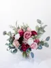 Wedding Flowers SESTHFAR 2023Fuchsia&Dusty Pink Bridal Flower Bouquet Mariage Vintage Rmo De Novia Artificial Bride