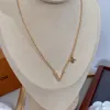 Modebrief hanger ketting 18k goud vergulde designer kettingen vrouwen diamant sieraden bruiloftsfeestje cadeau