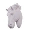 Autocollants muraux chevaux têtes mures hangin 3d décorations animales art sculpture figurines résine artisanat maison de salon accessoires de décoration de salon orn r675 230812