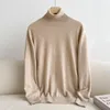 Heren truien herfst/winter pure kasjmier koude blouse hoge polo kraag vaste kleur pullover pullover mode retro trui