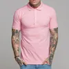 Heren Polos Summer Men Polo Shirt Fashion kleding Solid Color Business Non Iron Bottom Casual Turn Down Collar Short Y2K