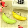 Tornari percorsi 6x2cm Mini Luce LED Light Banana Key Rings Creation Safe Bag Telefono per telefono Pendant Tornari Gift Toys di Natale 335 DHGBC