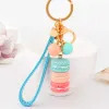 Forniture per matrimoni Macarons Cate Casa Chiave Hide Rope Pendant Keychain Car Keyring Baby Shower Party Giftszz