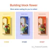 Blocks Building Blocks Flower Mini Plant Potted Bouquet Home Decoration DIY Lily Rose Simulation Flower Children's Educational Toy Gift R230817