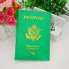 Hurtownia urocze paszportów USA Cover Files wizytówki Kobiety Pink Travel Passport Attcher American Covery dla paszportowych dziewcząt Puska 5 ll