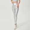 Kvinnors leggings glänsande paljett gym kvinnor hög midja skjuta upp sport tight löpande yogapantes kvinnlig glitter smal fit sömlös