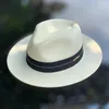 Berets Panama Straw hat unisex top fedora big head size sunshade sunshade verstelbare elegante heer veelzijdige stijl