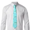 Базу связки повседневная стрелка скинни зеленый и бирюзовый мраморный галстук для мужчин