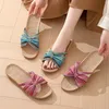 Slippers Lady Summer Cool Lense Soles Удобные мягкие на открытом воздухе с низким содержанием клин сандалии для женщин для женщин 9