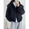 Męskie bluzy z kapturem grube na ramię Męskie modne bluza z suwakiem Koreańska luźna bluza z kapturem męska mens z kapturem m-2xl