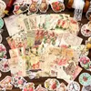 Opakowanie prezentów 100pcs Vintage Flower Butterfly Papier do scrapbookingu śmieciowy dziennik Dekoracja kolażu DIY Supplies R230814