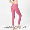 Designer yoga pants, light pink and other colors, Dew leggings Yoga knee length women's gym leggings High waists elastic fitness women outdoor sports