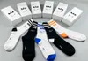 Designer Luxury Amirs Socks Fashion Mens and Womens Casual Cotton Breattable 5 Par Sock med Box 08141