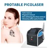 Draagbare picoseconde laser voor tattoo -verwijdering Huid Verjonging en Yag Q -schakelaar Pigmentatie Spot Freckle Removal Pico Machine Acne Behandeling Skin Trachering Salon