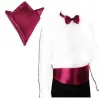 الزفاف رجال cummerbund مجموعات الجيب مربع bowties bowties tuxedo الرسمية noeud papillon sash أحزمة واسعة الحزام الاحتفالي