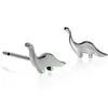 Stud Earrings Small Dinosaur For Women Piercing Jewelry Safe Pure Titanium Hypoallergenic Sensitive Ears Grils Baby Gift