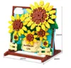 Blocks 542pcs Sunflower Building Blocks Flowers Bouquet Picture Frame Blocks Decoration Art Painting Kids Toys Gifts R230814