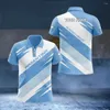 Polo's Polo -shirt voor heren Argentinië Vlag 3D Printing Casual Custom Name Street Harajuku en dameskleding