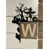 Other Event Party Supplies Halloween Door Frame Decoration Wood Spiders Web Corner Sign Hanging Decors 230814