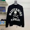 Herrtröjor Mastermind World 2024 Spring Autumn Dark Wind MMW Skull Hair Foam and Women's Pure Cotton Loose Pullover Hoodie