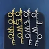 New Fashion Anagram lettere orecchini pendenti asimmetrici donna retro collana in ottone pieno di diamanti orecchio stud hoop spilla da donna gioielli di design 116