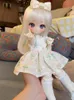 Dockor GaoShundoll16Bunny Rabbit Anime Face Harts Qbaby MDD Volks Diy Makeup Practice Head For Birthday Present Fashion Mysterybox 230812