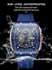 Luxury RMiles Swiss Watch ZF Factory Tourbillon Automatic Movement Made Watches Watches Date Day Calendar Big Square Dial Classic Waterproof Wrist