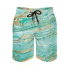 Shorts masculinos de ouro abstrato de impressão de impressão de verão mármoreado tábua casual calça curta surf machos, massacres de praia seca rápida, troncos de praia