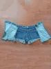 Shorts femminile Vintage High Waleted Botton Down Pacchetto Hip per donne tasche patchwork slim fit short estate buon jeans elastico