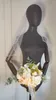 Bridal welony jedna warstwowa urocza zasłona ślubna krótka z kryształami Piękne grzebienie mm