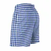 Herren Shorts Blue Houndstooth Board Klassiker Retro Print Hawaii Beach Kurzhose Muster Sportswear Schnell trocken Schwimmstüle Geschenk