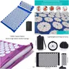 Yoga Mats Acupressure Mat Sensi Mas Pillow Set Applicator For Neck Foot With Needle Back Cushion 220122 Drop Delivery Sports Outdoor Dhsx8