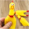 Dog Toys Chews Screaming Chicken Squeeze Sound Toy Pet Cat Kids Decompression Funny Tool Rubber Squeak Squeaker Puppy Gift Dh9871 Dhuwy