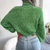 Fashion Women New High Collar Long Sleeve Women's Knitted Sweater 2023 Autumn Winter