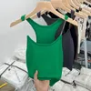 Kvinnotankar Green Crop Top Vintage Y2K Camisole Fashion Streetwear Casual Tube Kvinnlig Sexig ärmlös från axelväst sommar