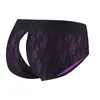 Women's Panties Sexy Briefs Lace Backless Underwear Wearable Strap On Harness For Women Men Lingerie Open Penis Hole Gay Sissy