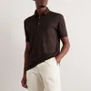 Designer Men Polo T Shirts Summer Loro Piana Linnen Polos Shirt Short Sleeve T -shirt Fashion Men Deskled