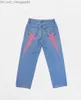 Herrbyxor 2023 Nya Y2K Women's Jeans American Vintage Fashion Lighting Print Slim Jeans Punk Harajuku Hip Hop Gothic Casual Street Jeans Z230815