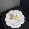 luxury Stud B Womens Earring Mens B Earrings With vertical lines Jewelry Formal Women Shine Diamond Pendant Studs Hoop Ear Rings Wedding Partys