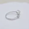 Japan and South Korea S925 Sterling Silver Love Moonlight Stone Micro-encrusted Diamond Rose Opening Adjustable Ring Female