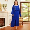 Casual jurken moslim vrouwen diamant abayas elegante lange maxi jurk kalkoen dubai kaftan feest marokko jurk Arabische kleding jilbab caftan