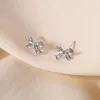 Charm S925 Sterling Silber Fliegenohrringe für Frauen mit hochwertigem Sinn, kleiner und Luxusstil, exquisiter Koreanisch