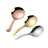 Ужины наборы круглой головы Spoon сильная и прочная кухонная аксессуара 30 г мини -чайная ложка из нержавеющей стали гладкая